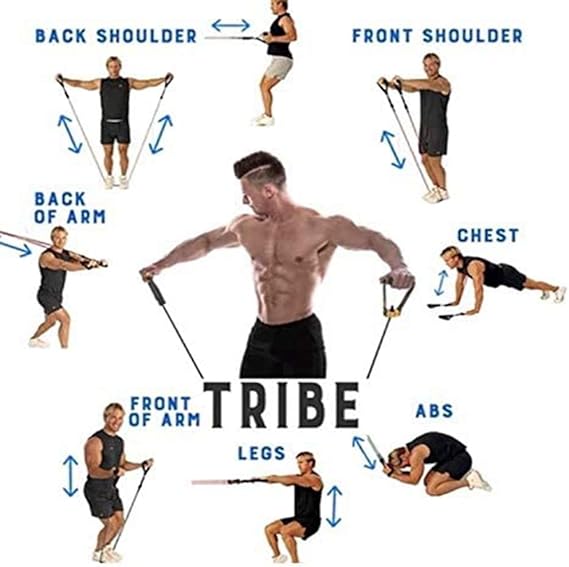 11 Piece Power Resistance Band Set Strength Training Yoga Sports Fitness Band Equipment for Men and Women - Image 2