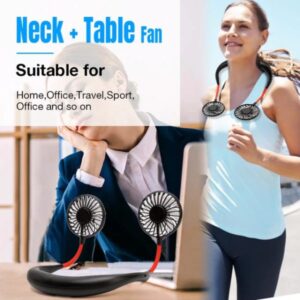 Neck Fan Adjustment Fan Hands-free Hanging Rechargeable Mini Sports Fans 3 Gears Wearable Sport Fan – Random Color